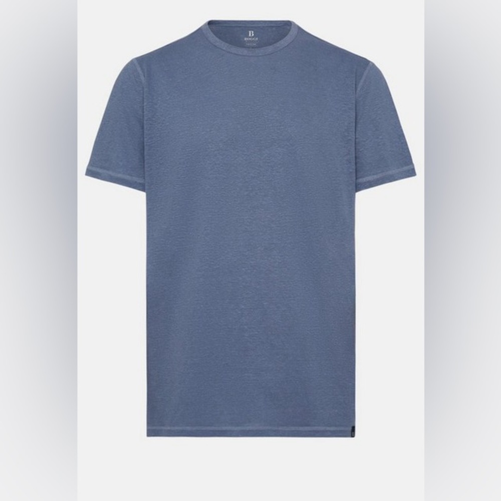 Boggi Milano‎ Stretch Linen Jersey T-Shirt Blue Men’s Size XS